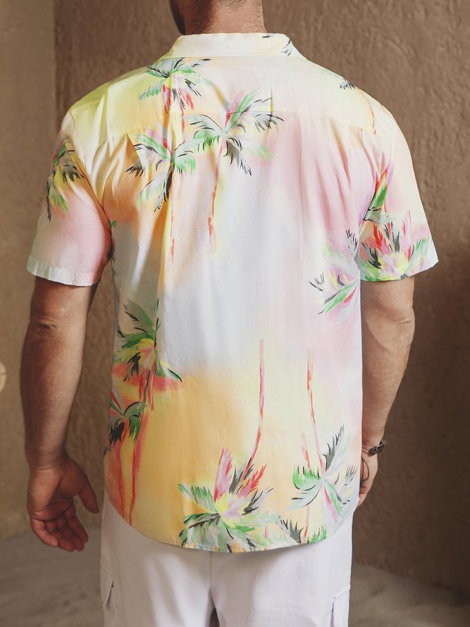 Hardaddy® Cotton Palm Tree Aloha Shirt
