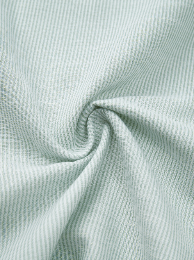 Cotton Striped Short Sleeve Resort Shirt