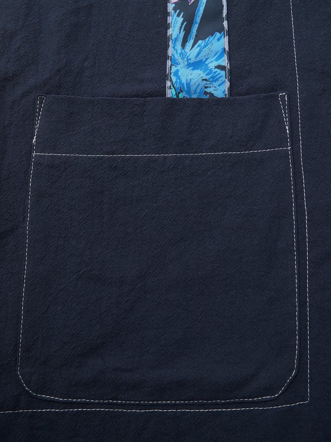 Cotton Printed Short Sleeve Cigar Shirt