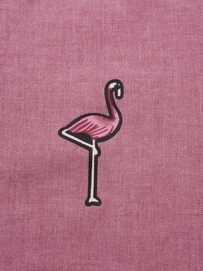 Hardaddy® Cotton Flamingo Embroidered Shirt
