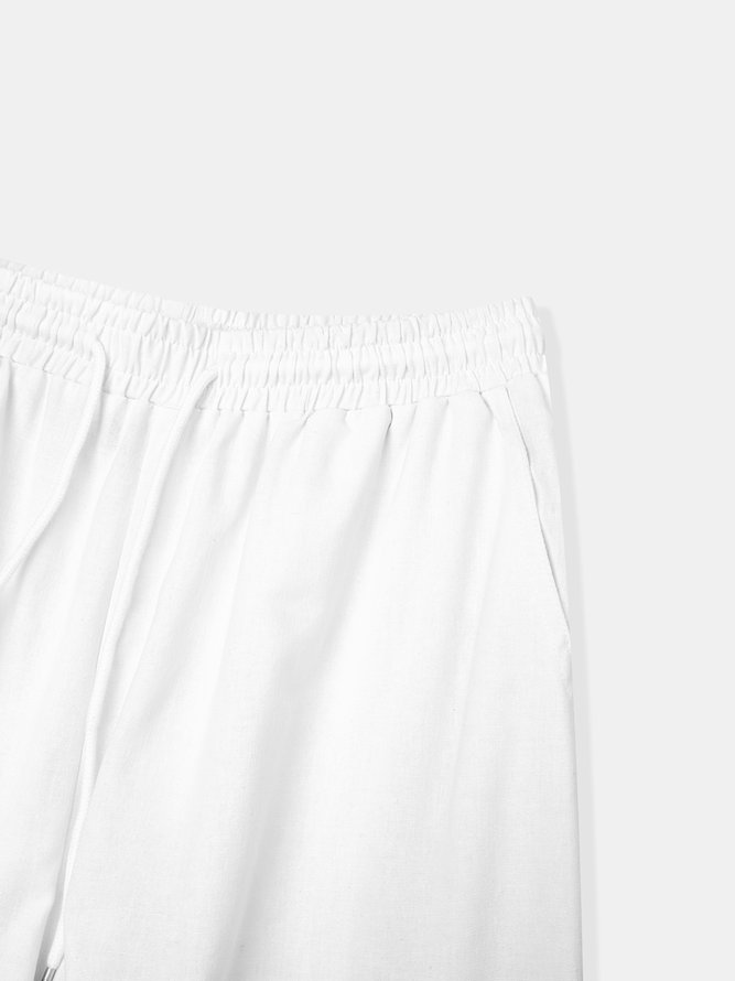 Plain Cotton Casual Cargo Pants
