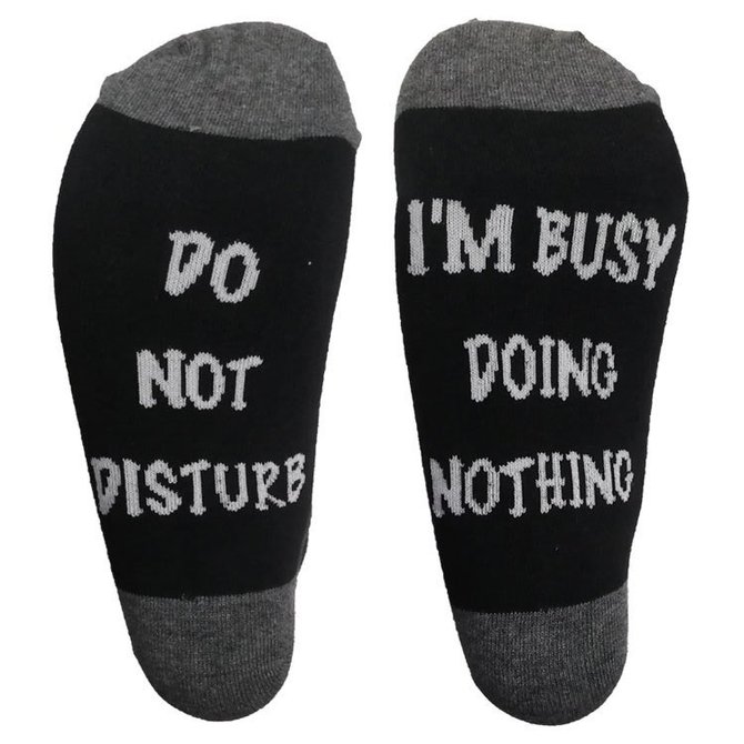 DO NOT DISTURB I'M BUSY DOING NOTHING Socks