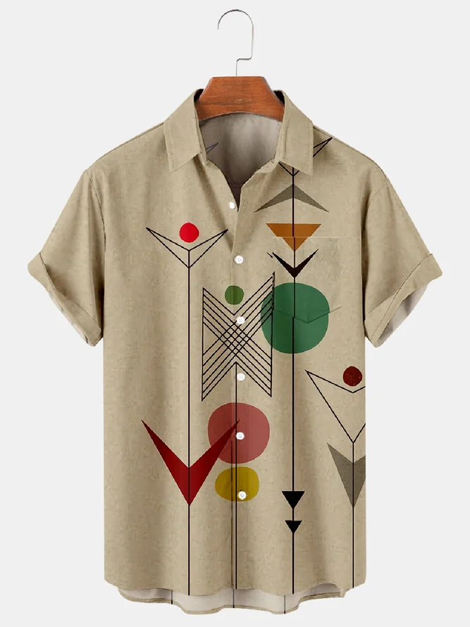 Casual Geometric Shirts hardaddy