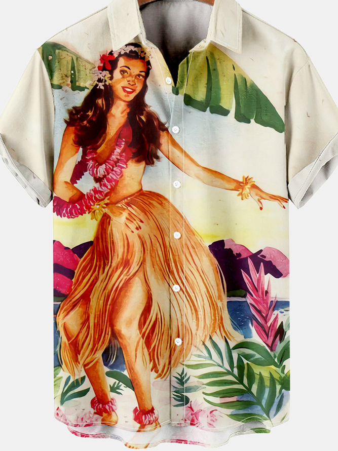 Men's Fashion Print Short Sleeve Hawaiian Shirt