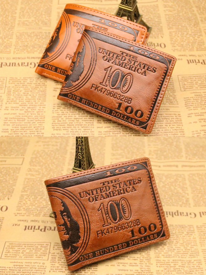 Men's Dollar Pattern Short Wallet