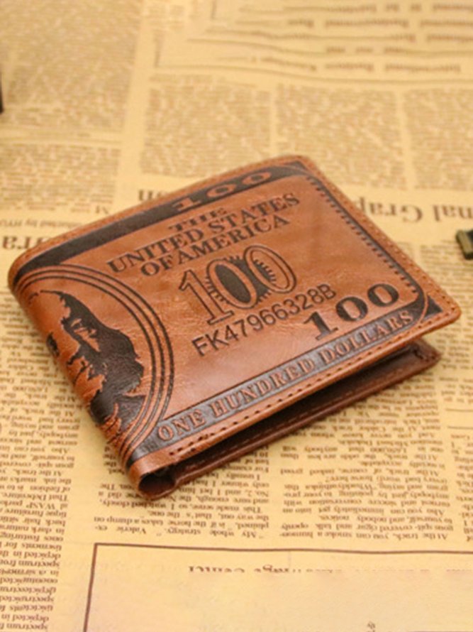 Men's Dollar Pattern Short Wallet