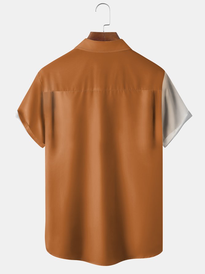 Men's Music Gradient Print Casual Breathable Hawaiian Short Sleeve Shirt
