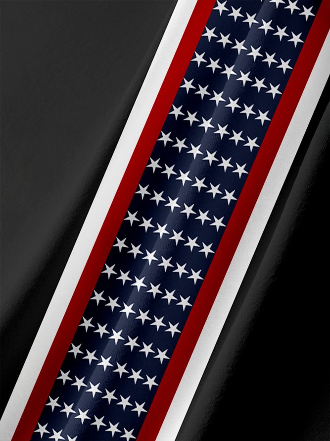 Men's American Flag Graphic Print Short Sleeve Shirt