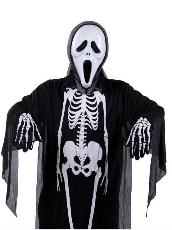 4pcs Halloween Skeleton Skeleton Ghost Clothes Masquerade Costumes