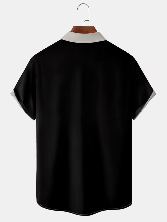 Men's Geometric Graphic Print Short Sleeve Shirt