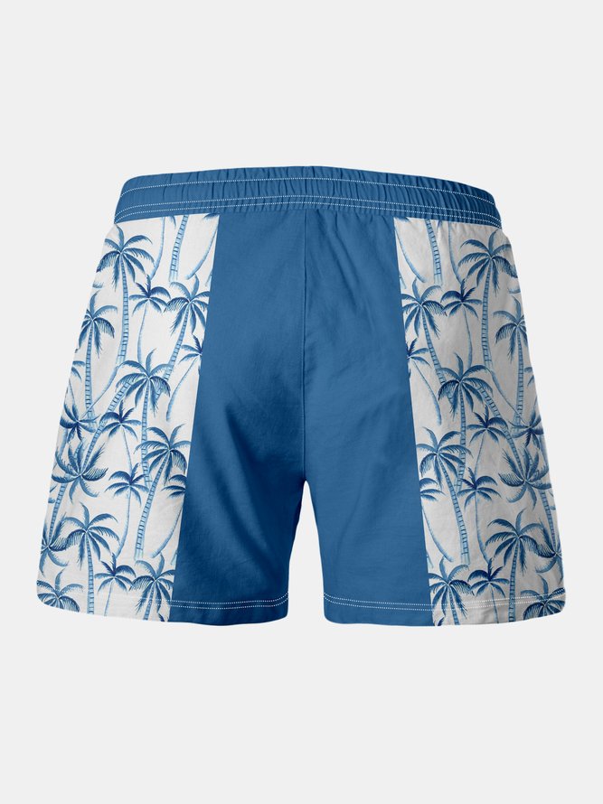 Coconut Tree Drawstring Beach Shorts