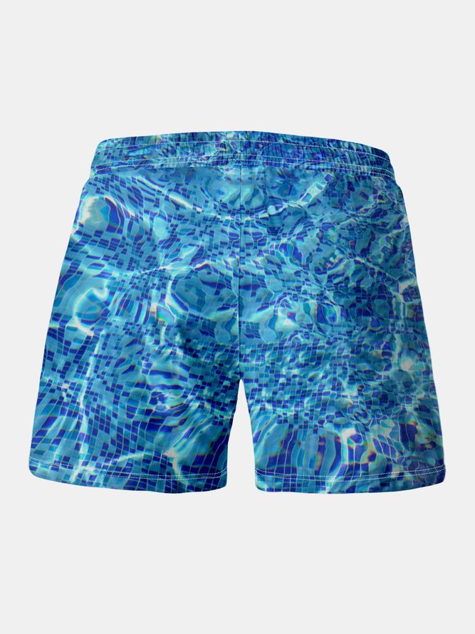 Coconut Tree Drawstring Beach Shorts