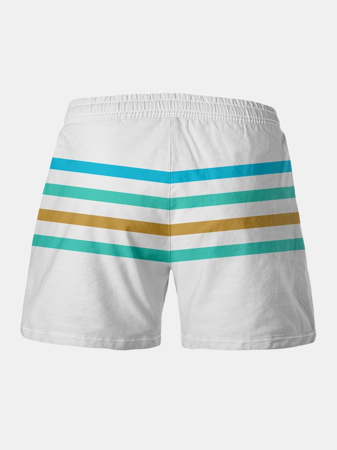 Coconut Tree Drawstring Beach Shorts