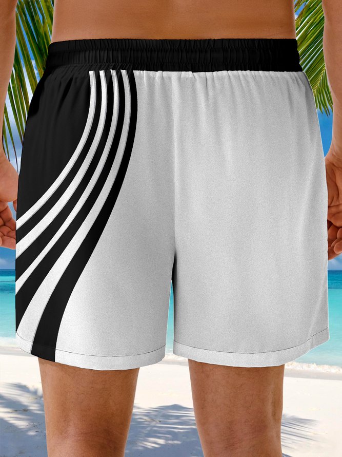 Coconut Tree Drawstring Beach Shorts