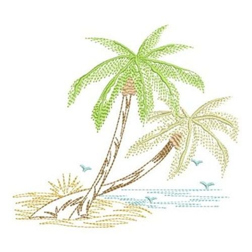 Hardaddy® Cotton Coconut Tree  Embroidered Resort Shirt
