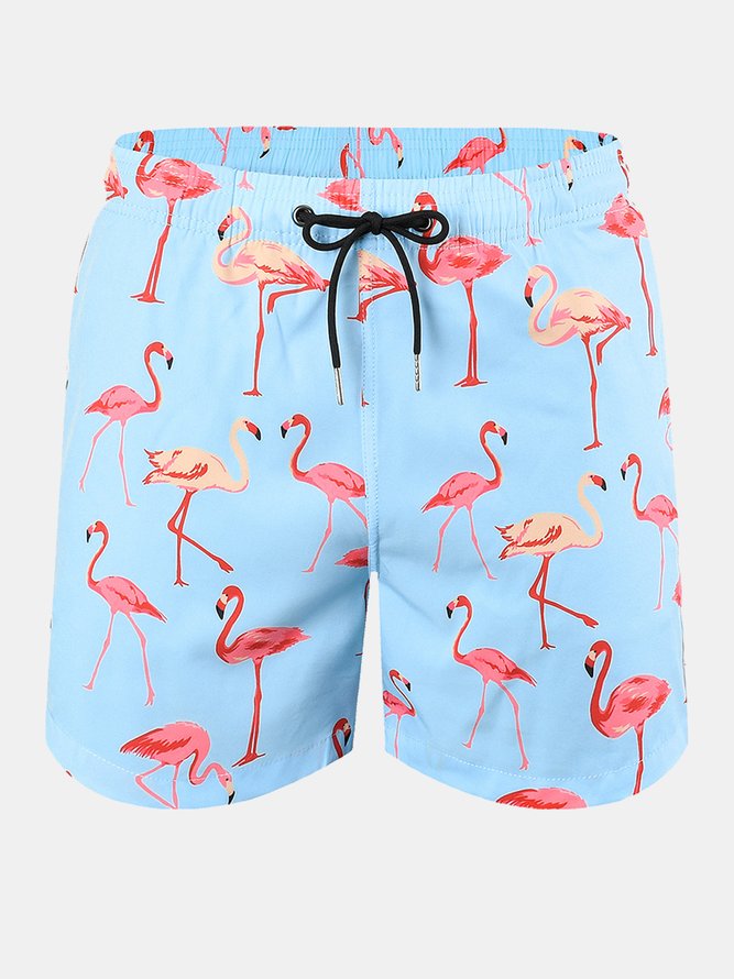 Shark Drawstring Beach Shorts