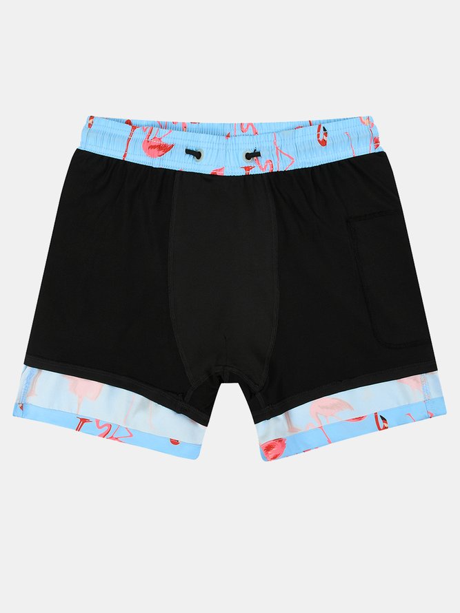 Shark Drawstring Beach Shorts