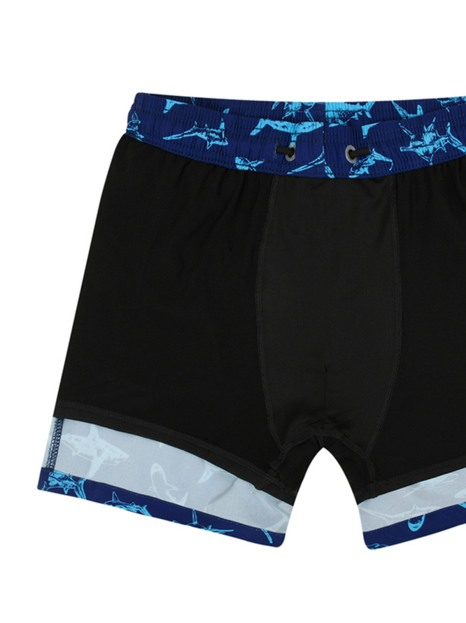 Shark Drawstring Beach Shorts
