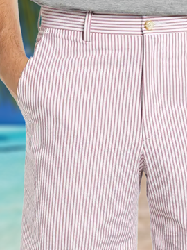 Striped Casual Bermuda Shorts
