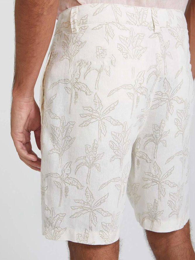 Botanical Floral Print Resort Bermuda Shorts