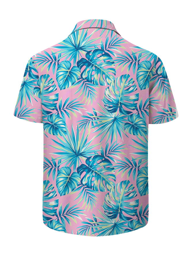 Tropical Chest Pocket Short Sleeve Resort Shirt
