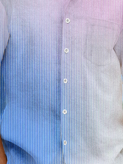 Gradient Stripe Short Sleeve Chest Pocket Resort Shirt