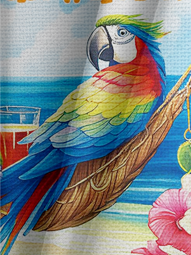It's 5 O'Clock Somewhere Parrot Zip-up Hoodie Sweatshirt