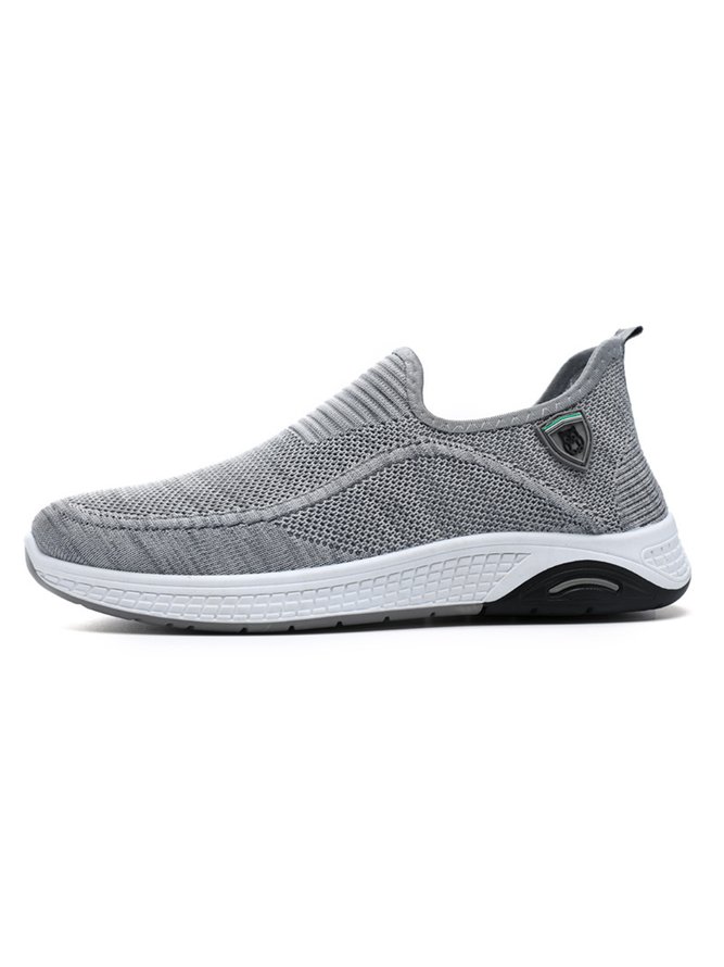 Men's Breathable Fly Mesh Shock Absorbing Slip-On Casual Sneakers