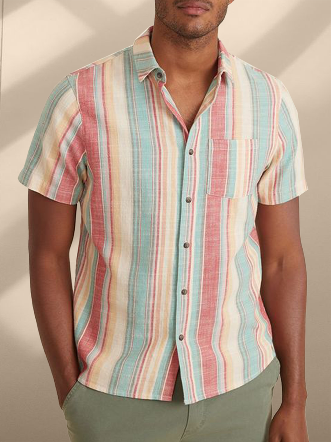 Striped Long Sleeve Casual Shirt