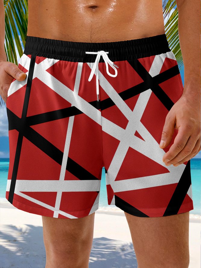 Abstract Rock Pattern Swim Trunk