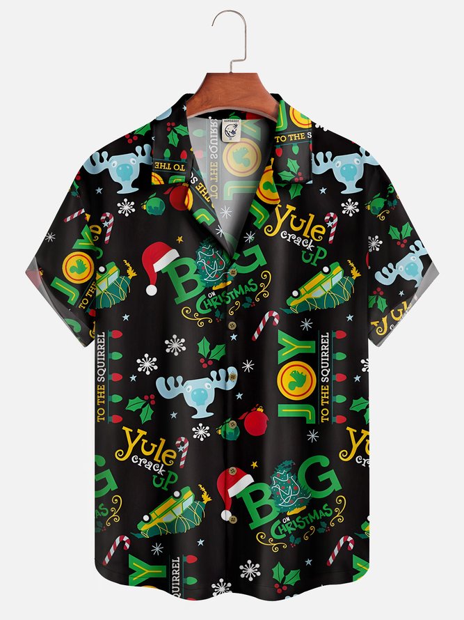 Christmas Eggnog Short Sleeve Aloha Shirt