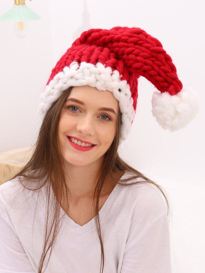Unisex Braided Christmas Santa Hat