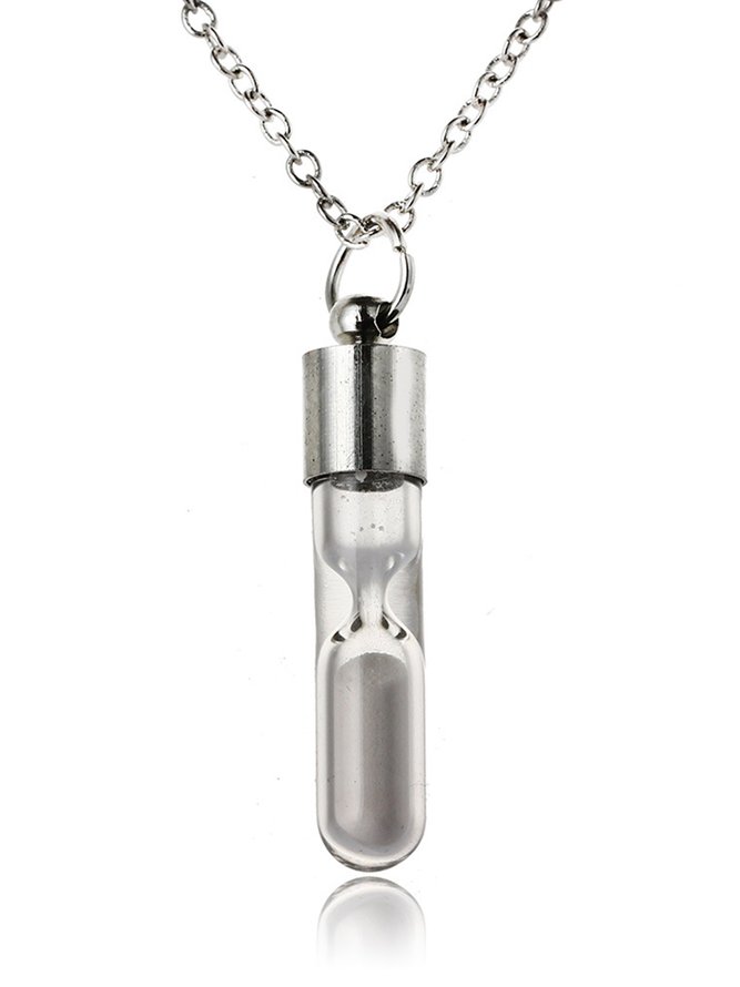 Quicksand Wishing Bottle Glowing Pendant Necklace