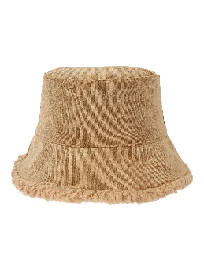 Reversible Corduroy Wool-Blend Bucket Hat