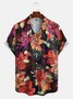 Mens Fancy Hawaiian Floral Cocktail Print Casual Short Sleeve Aloha Shirts
