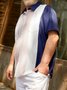Mens Ombre Print Front Buttons Soft Breathable Chest Pocket Casual Bowling Shirt