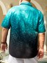 Big Size Water Ripple Chest Pocket Short Sleeve Casual Shirt