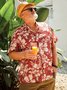 Big Size Floral Chest Pocket Short Sleeve Hawaiian Shirt