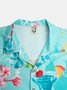 Fruit Drinks Chest Pocket Short Sleeve Resort Shirt