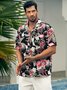 Hardaddy®Cotton Tropical Flamingo Print Short Sleeve Resort Shirt
