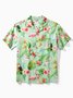Hardaddy®Cotton Tropical Flamingo Chest Pocket Resort Shirt