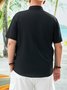 Big Size Gradient Color Short Sleeve Bowling Shirt