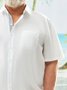 Big Size Splice Short Sleeve Casual Shirt