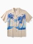 Hardaddy® Cotton Palm Tree Chest Pocket Resort Shirt