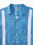 Hardaddy® Cotton Striped Leaf Chest Pocket Bowling Shirt