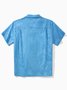 Hardaddy® Cotton Striped Leaf Chest Pocket Bowling Shirt