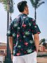 Hardaddy® Cotton Flamingo Chest Pocket Aloha Shirt