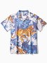Hardaddy®Cotton Ukiyo-e Tiger Chest Pocket Aloha Shirt