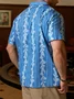 Hardaddy®Cotton Striped Botanical Coral Chest Pocket Resort Shirt