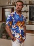 Hardaddy®Cotton Ukiyo-e Tiger Chest Pocket Aloha Shirt